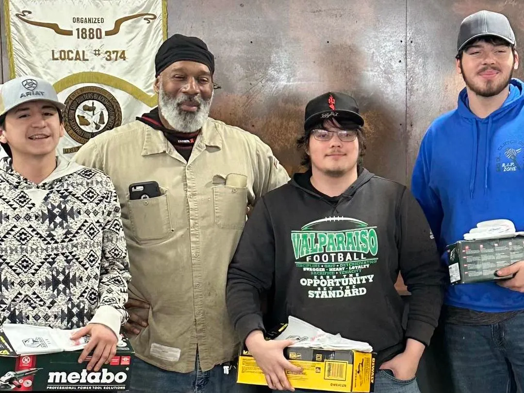 student welders and instructor